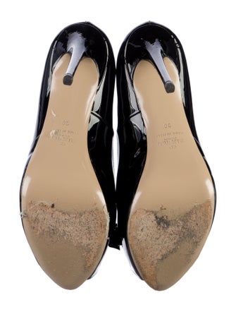 Valentino Patent Leather Bow Accents Pumps
