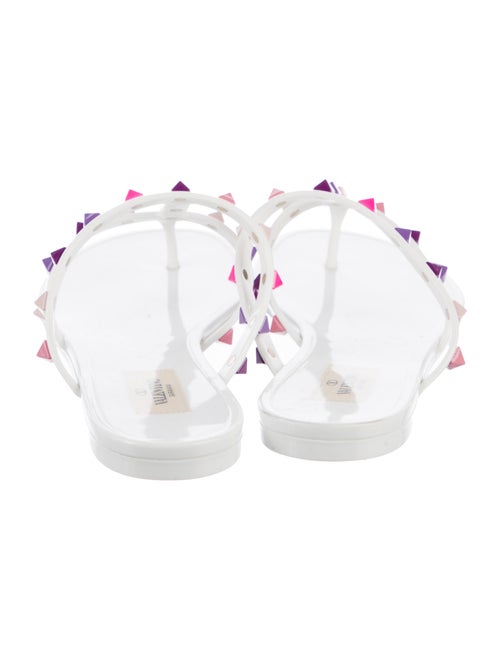 Valentino Rockstud Accents Rubber Slides