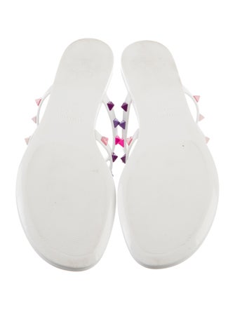 Valentino Rockstud Accents Rubber Slides