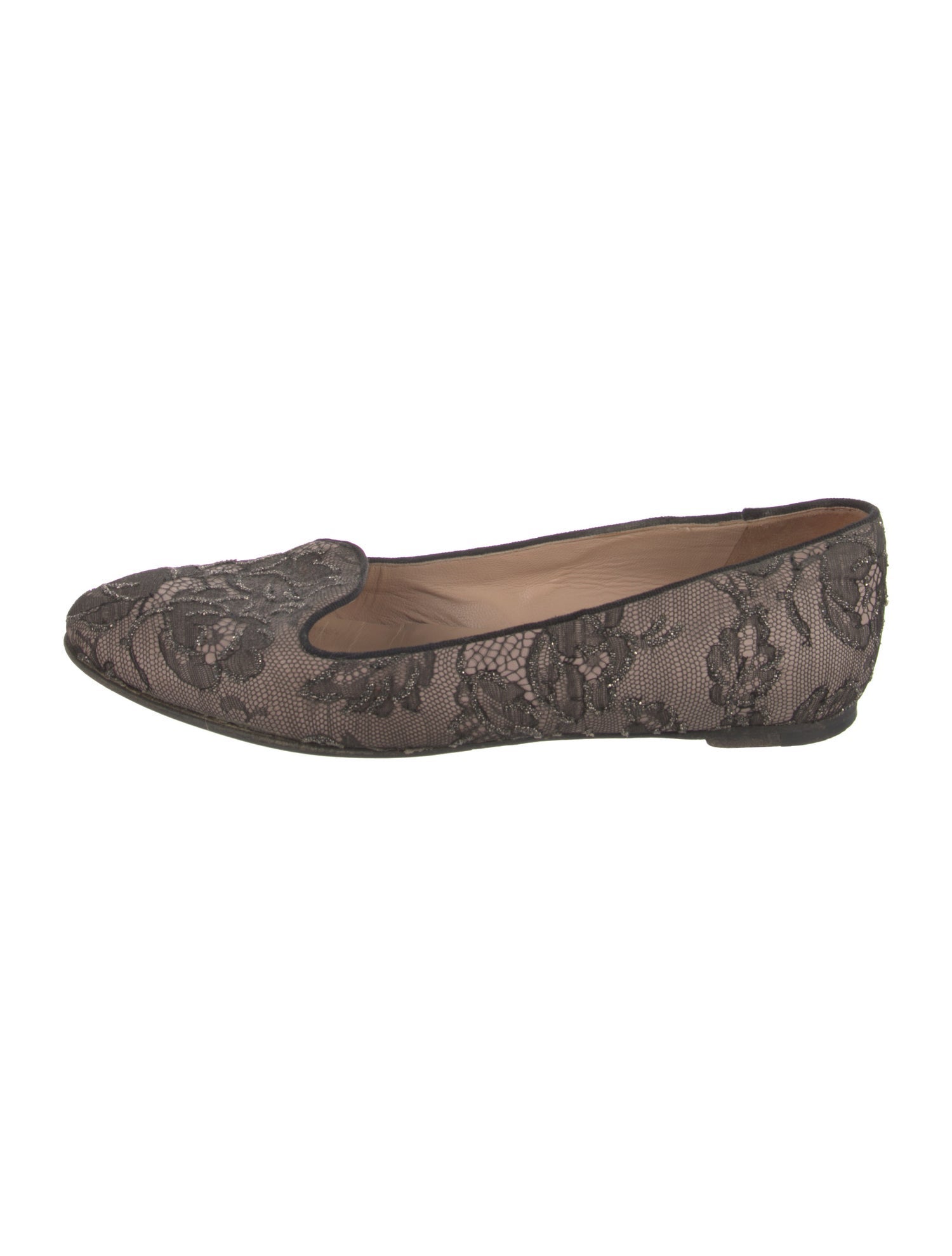 Valentino Lace Lace Pattern Ballet Flats