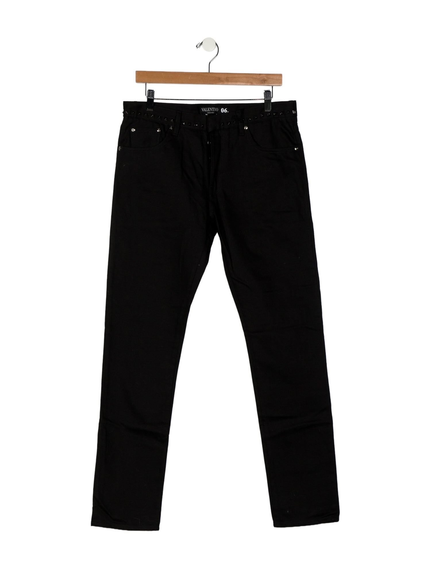 Valentino Rockstud Accents Skinny Jeans