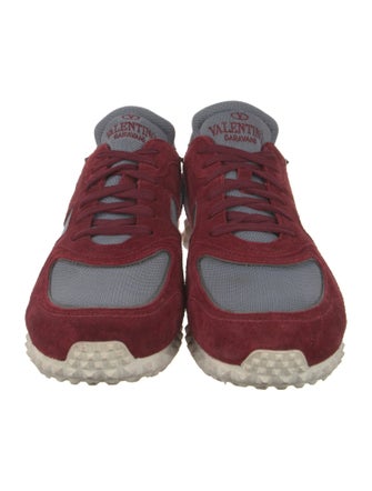 Valentino Rockstud Accents Mesh Athletic Sneakers