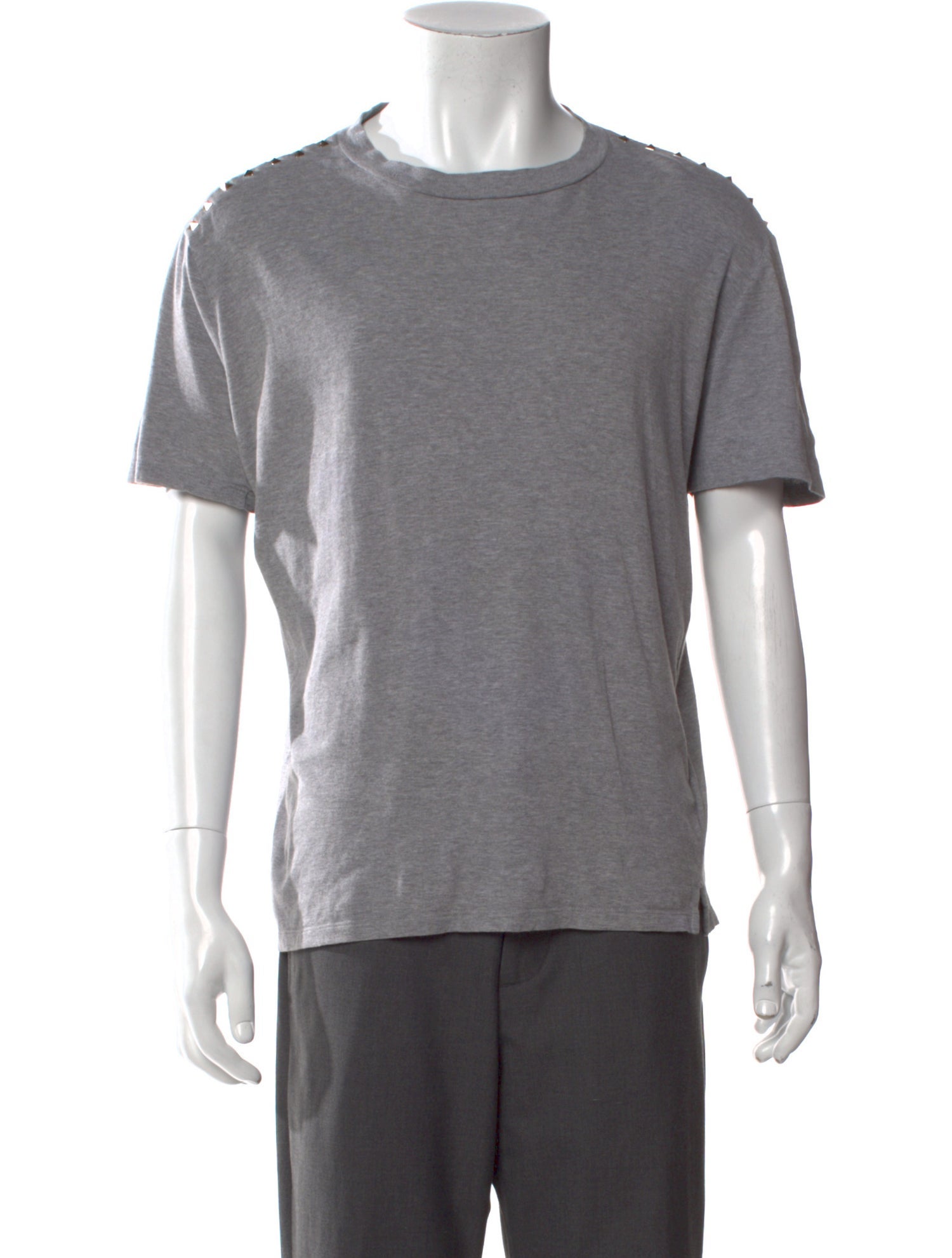 Valentino Rockstud Accents Crew Neck T-Shirt