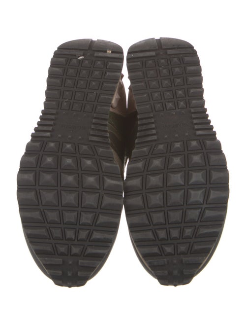 Valentino Rockstud Accents Suede Sneakers