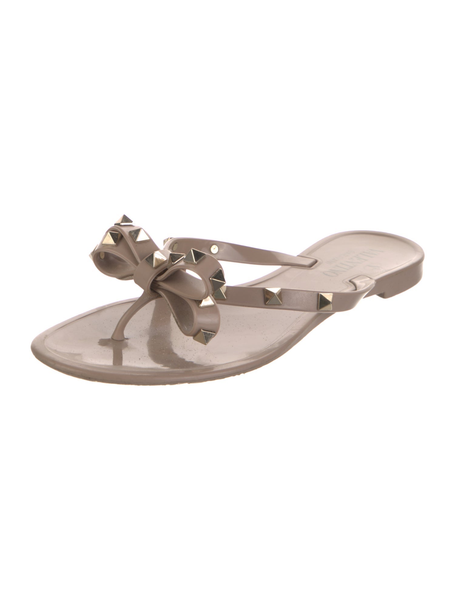 Valentino Rockstud Accents Rubber Slides