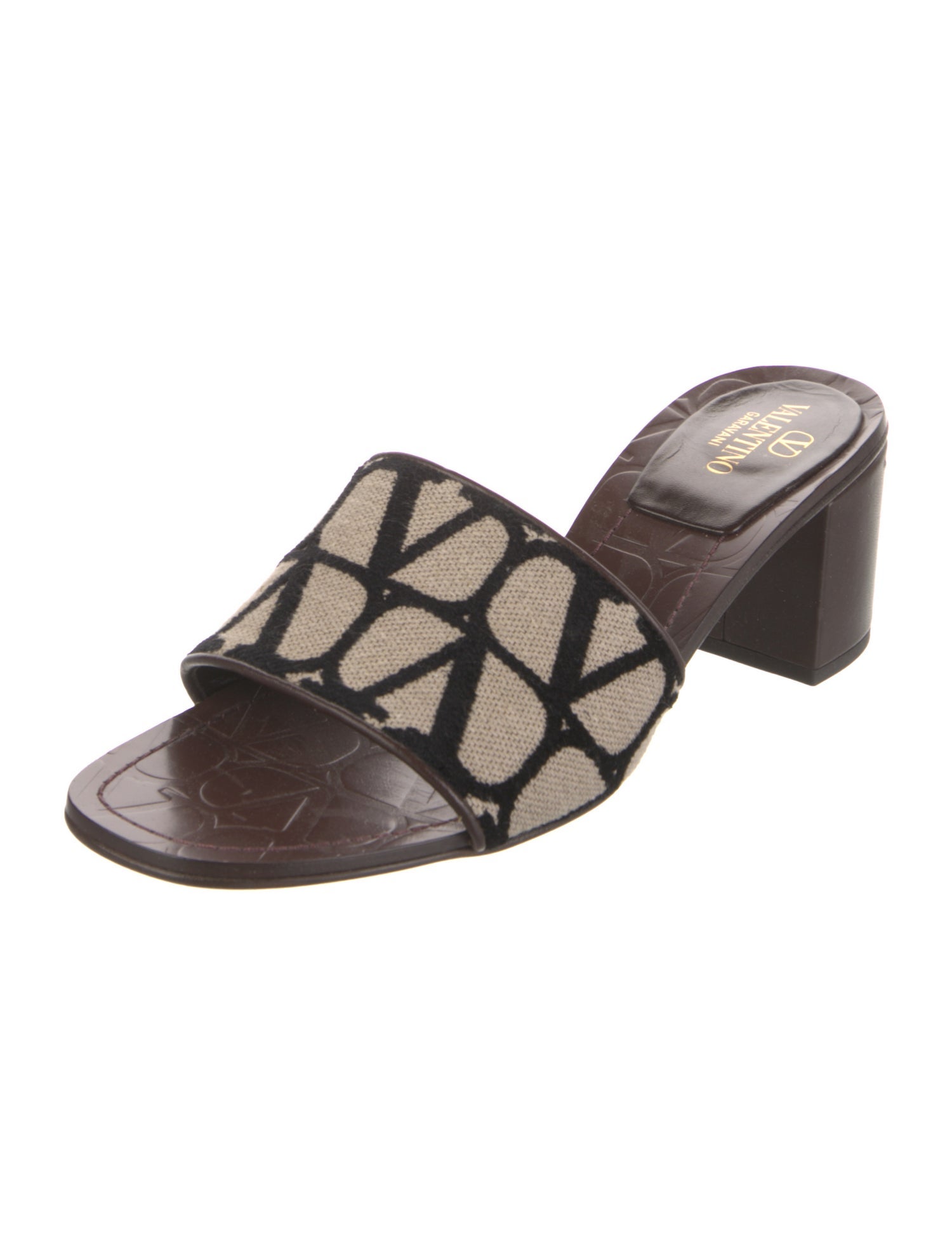 Valentino Animal Print Slides