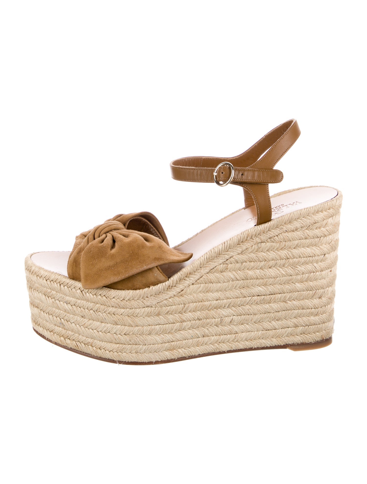 Valentino Suede Bow Accents Espadrilles