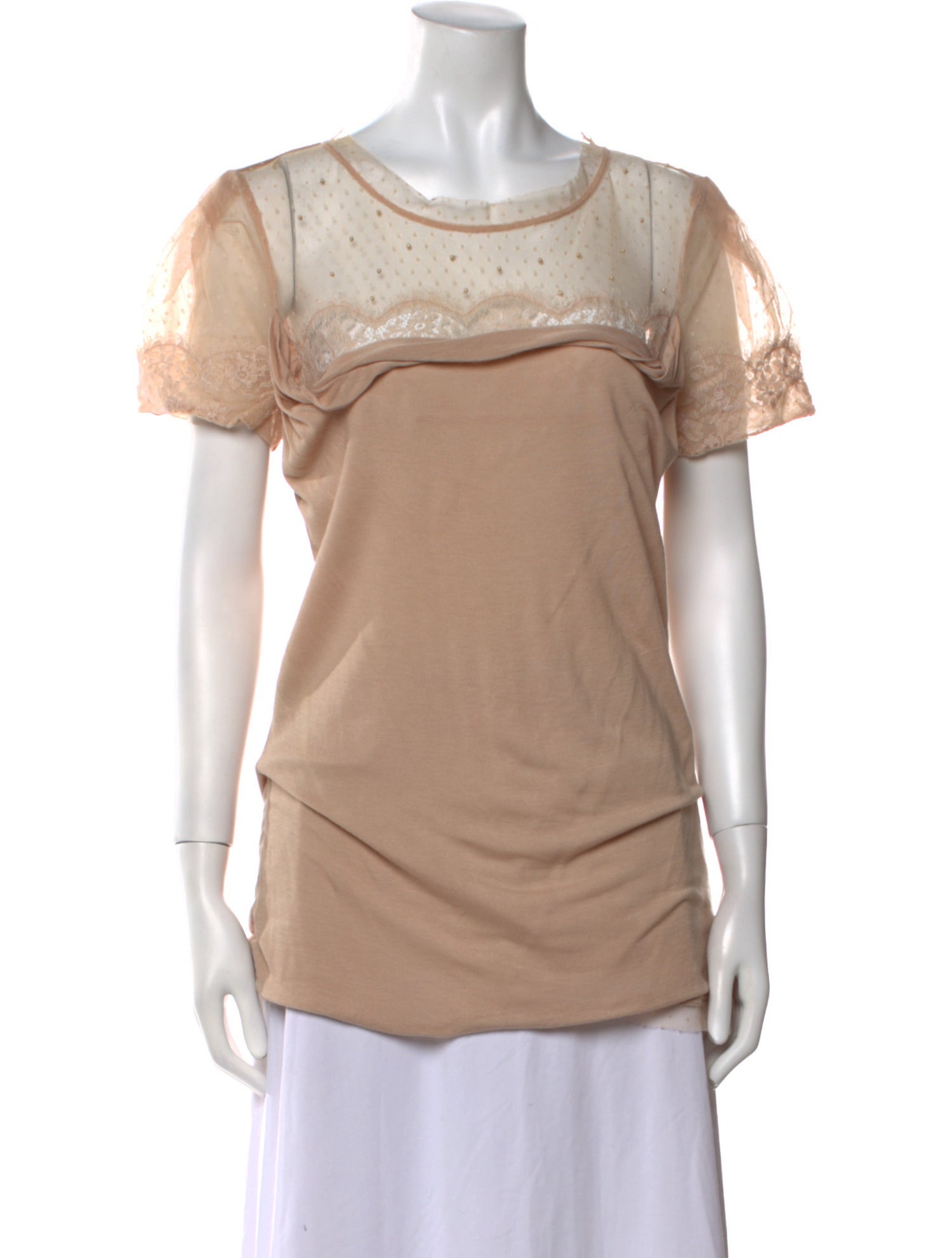 Valentino Scoop Neck Short Sleeve T-Shirt