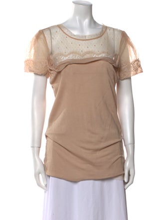 Valentino Scoop Neck Short Sleeve T-Shirt