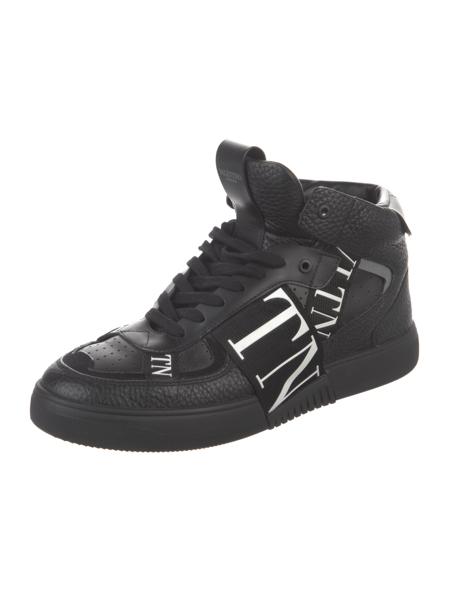 Valentino Leather Printed Sneakers