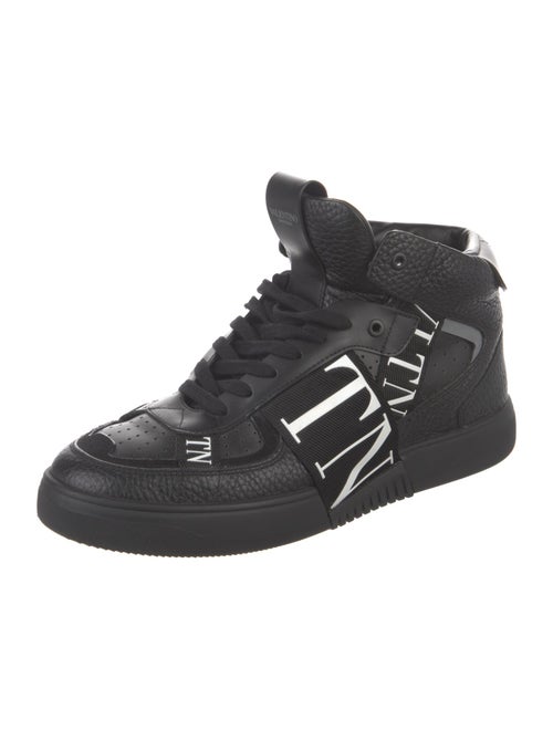 Valentino Leather Printed Sneakers