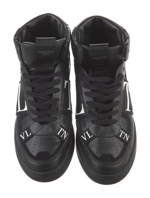 Valentino Leather Printed Sneakers