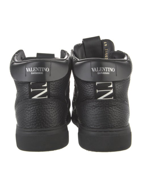 Valentino Leather Printed Sneakers