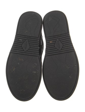 Valentino Leather Printed Sneakers