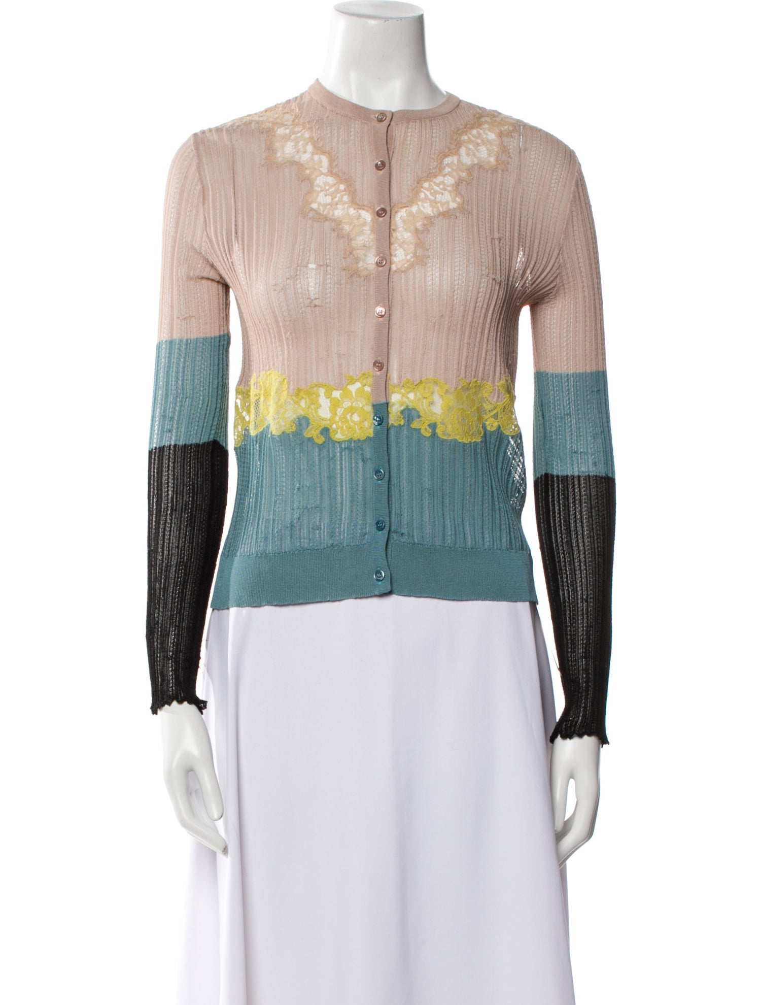 Valentino Striped Crew Neck Sweater