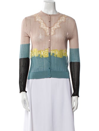 Valentino Striped Crew Neck Sweater