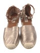 Valentino Rockstud Accents Leather Espadrilles
