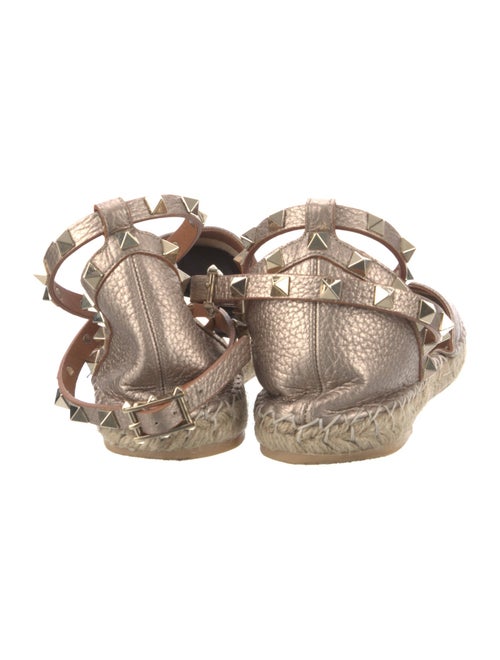 Valentino Rockstud Accents Leather Espadrilles