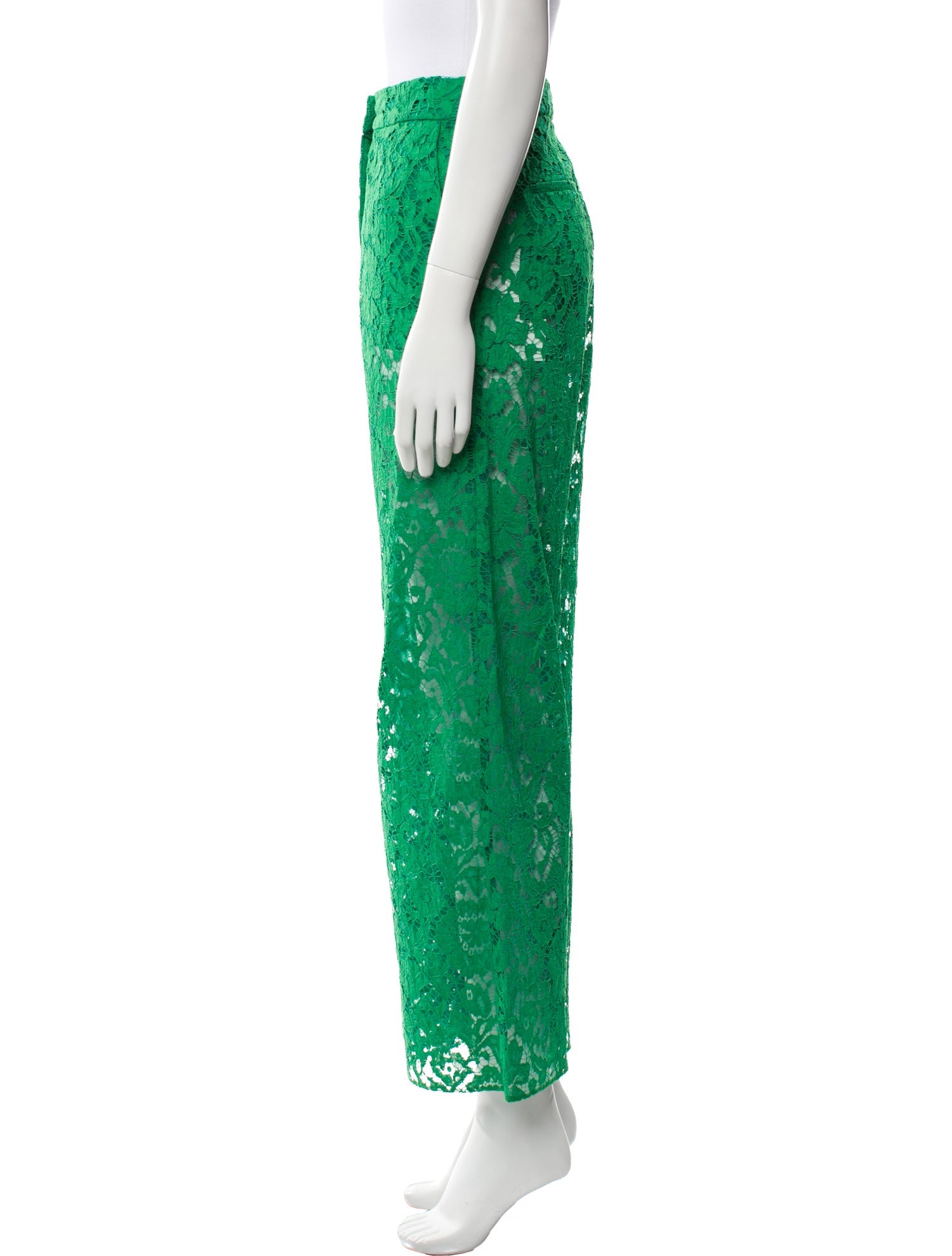 Valentino Lace Pattern Wide Leg Pants