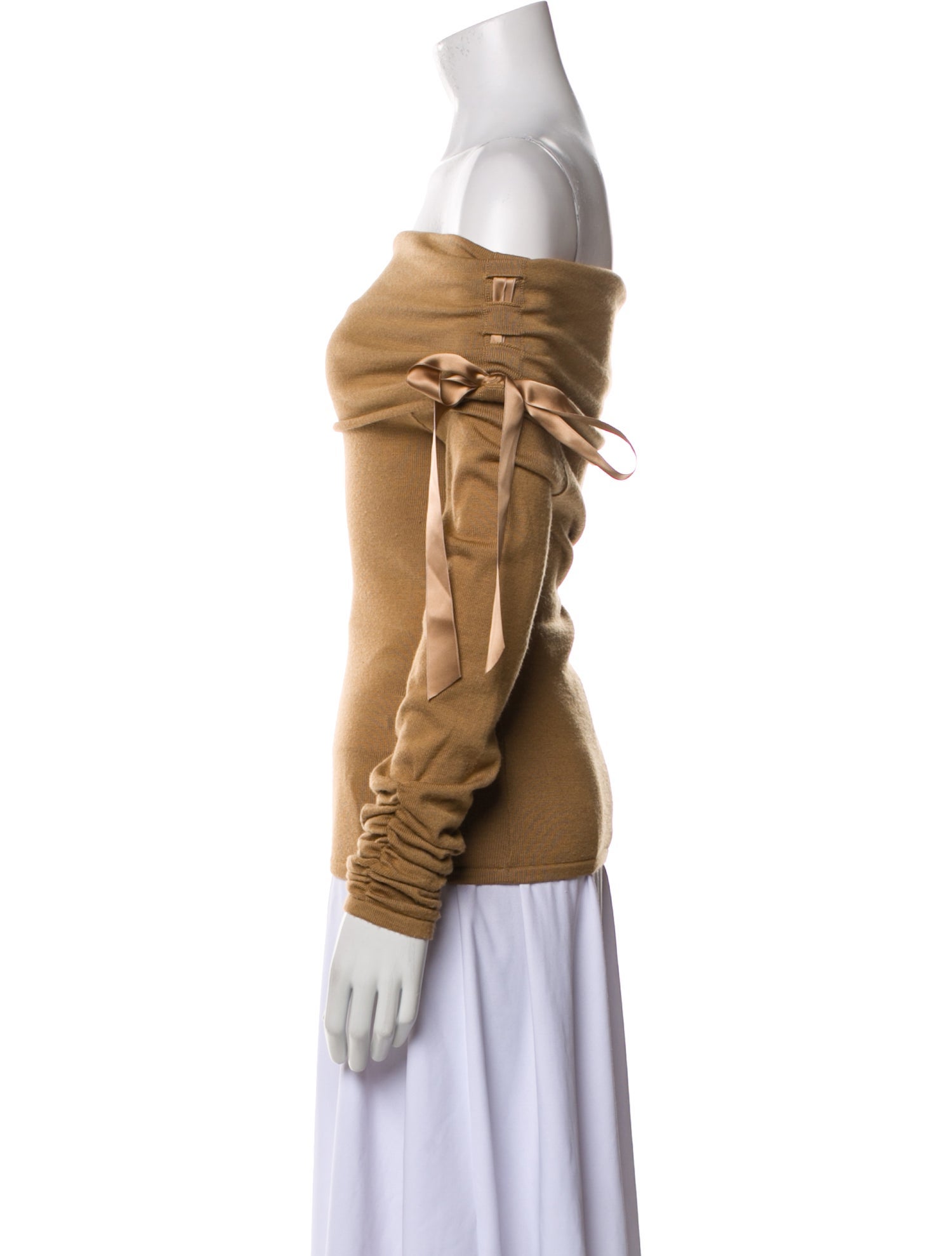 Valentino Virgin Wool Off-The-Shoulder Top