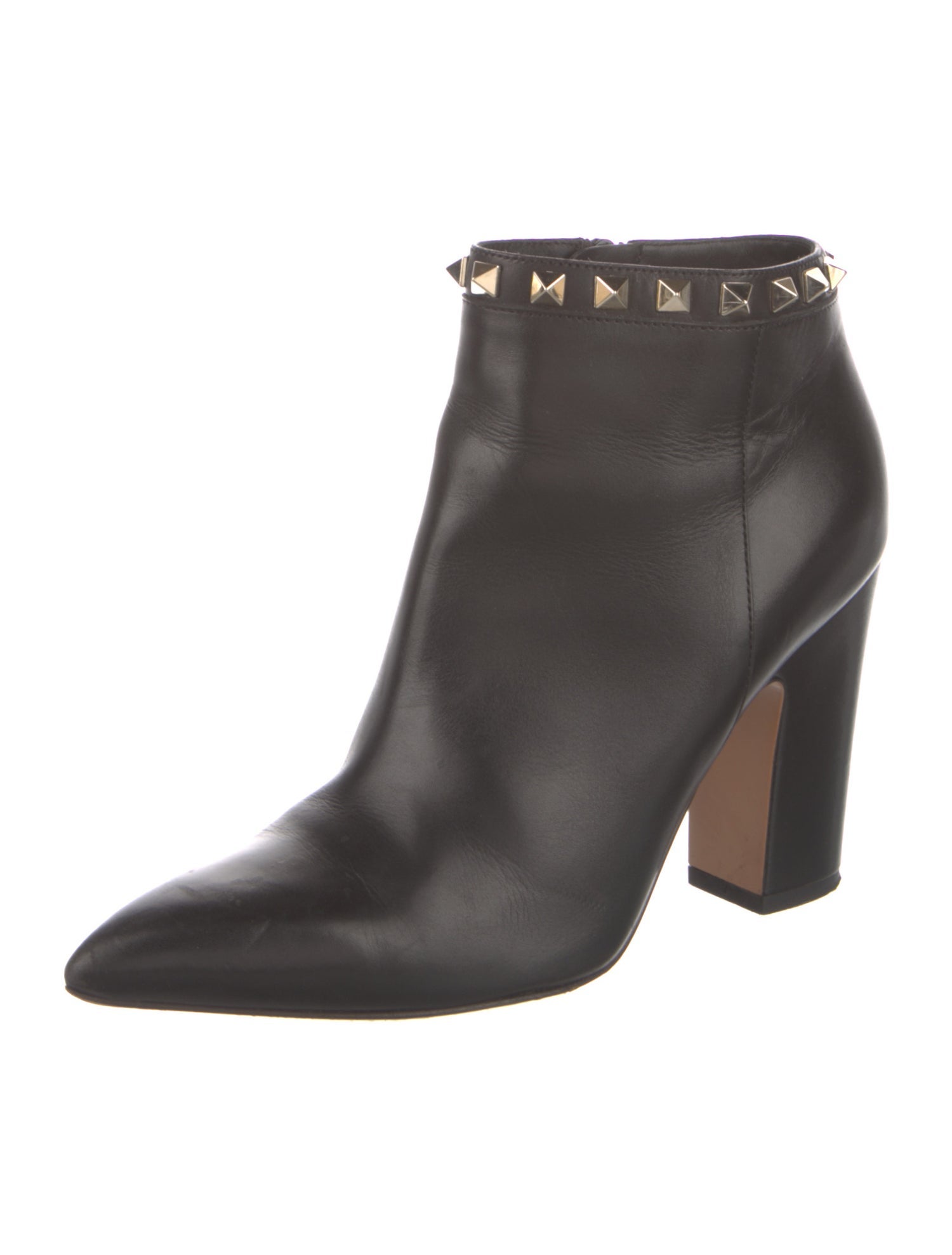 Valentino Rockstud Accents Leather Boots