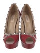 Valentino Rockstud Accents Leather Pumps