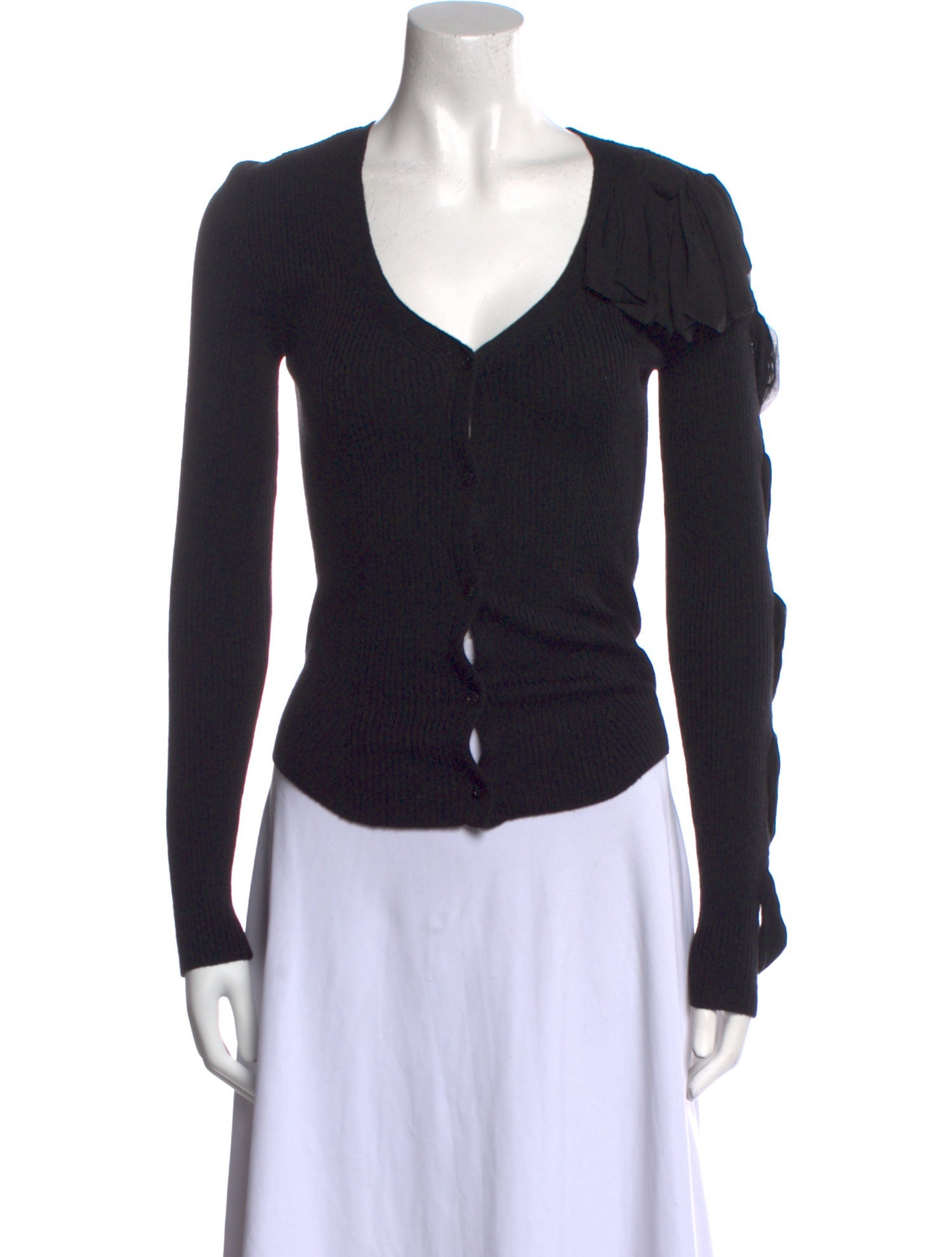 Valentino Virgin Wool V-Neck Sweater