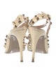 Valentino Rockstud Accents Leather T-Strap Pumps