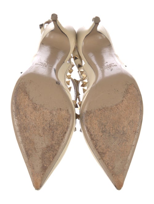 Valentino Rockstud Accents Leather T-Strap Pumps