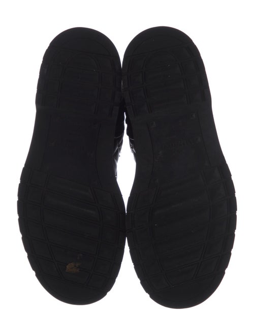 Valentino Quilted Pattern Leather Combat Boots