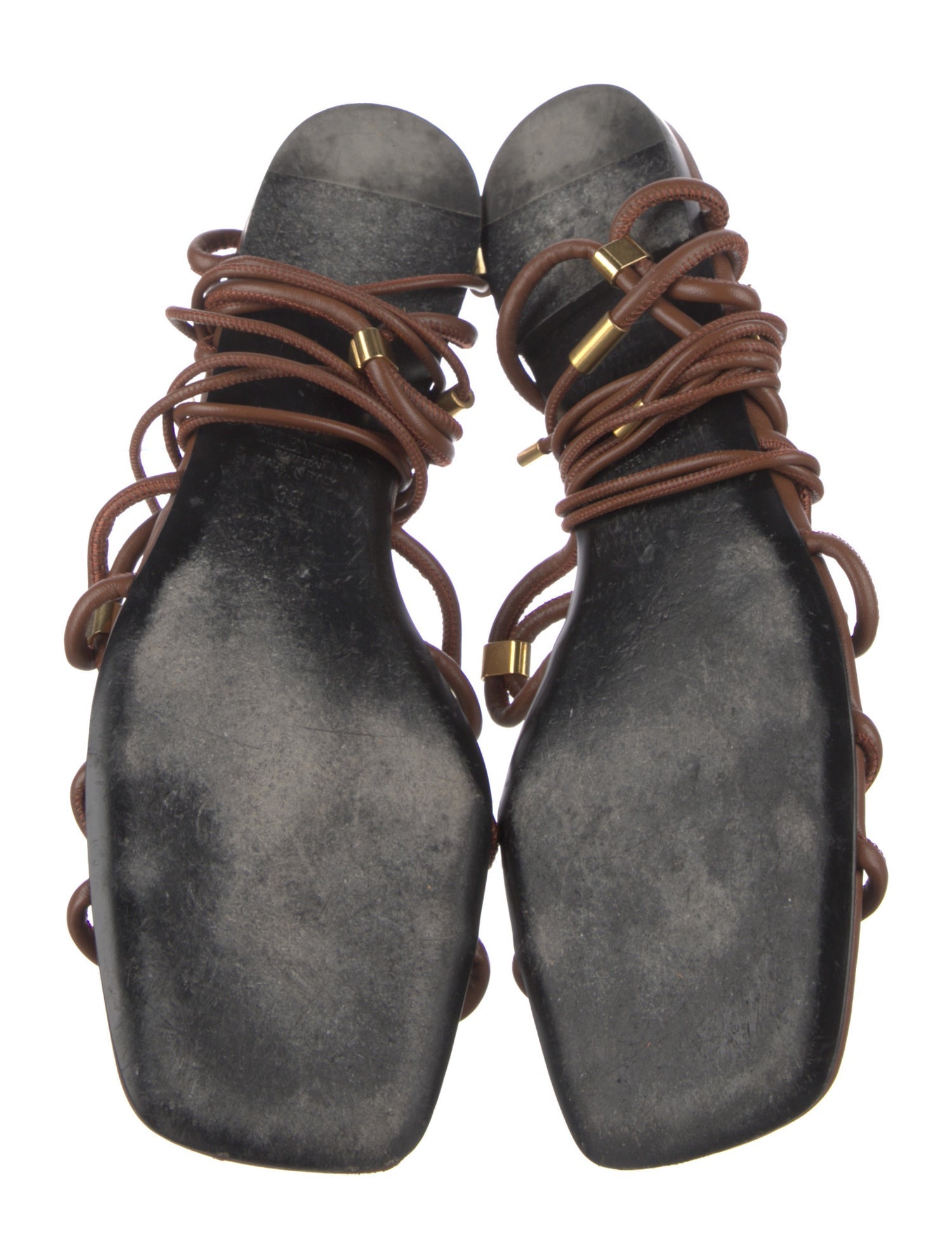 Valentino Rockstud Accents Leather Gladiator Sandals