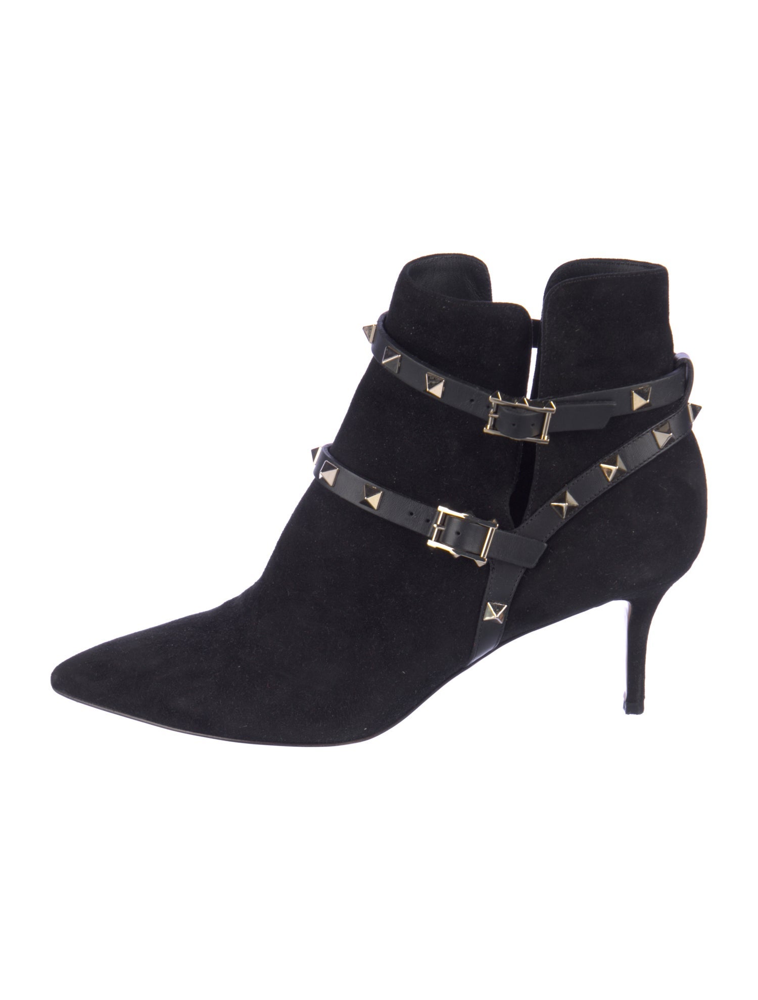 Valentino Rockstud Accents Suede Boots