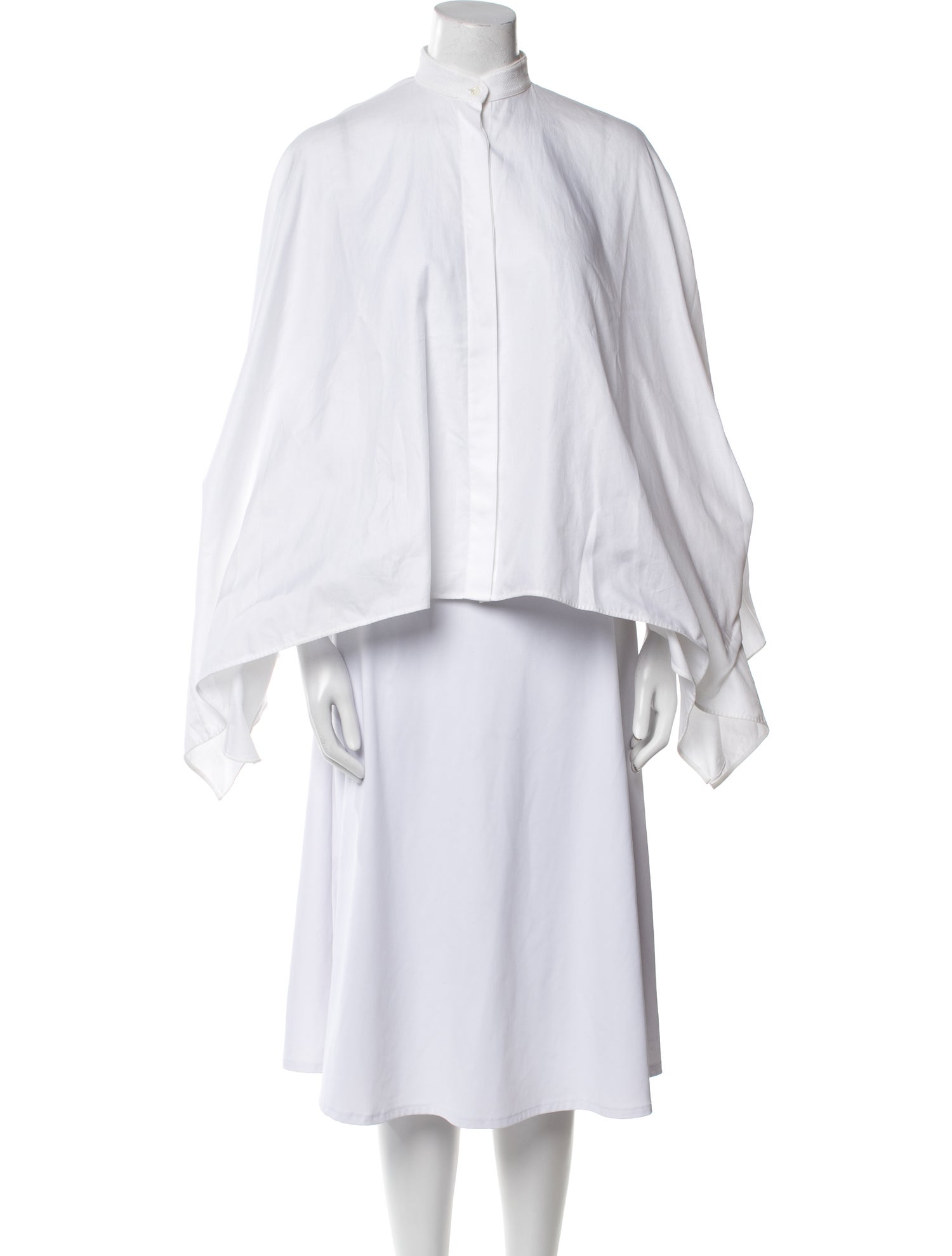 Valentino Mock Neck Long Sleeve Blouse