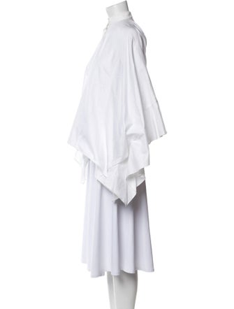 Valentino Mock Neck Long Sleeve Blouse