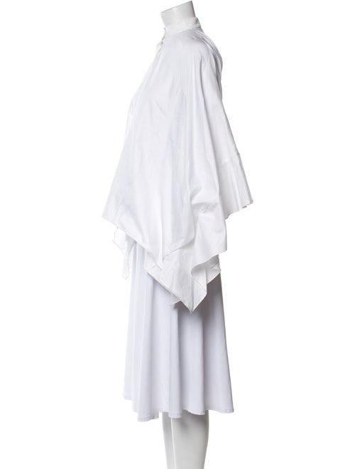 Valentino Mock Neck Long Sleeve Blouse