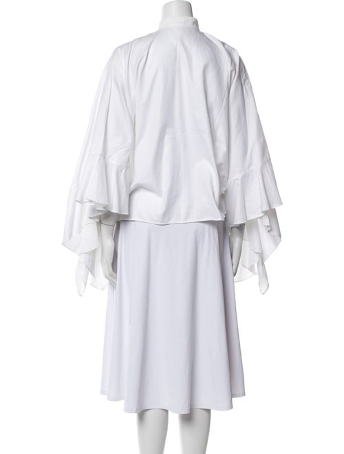 Valentino Mock Neck Long Sleeve Blouse