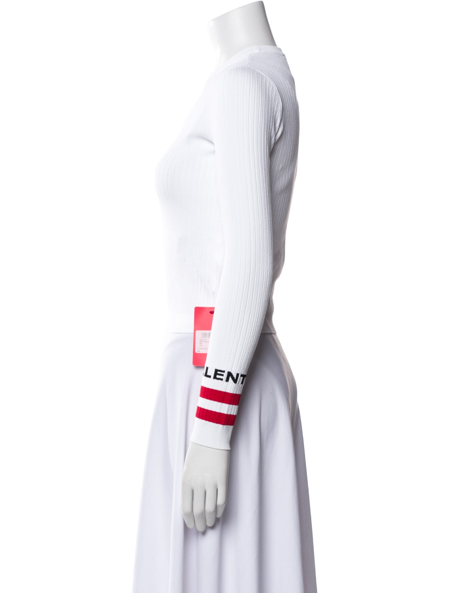 Valentino Mock Neck Long Sleeve Crop Top w/ Tags