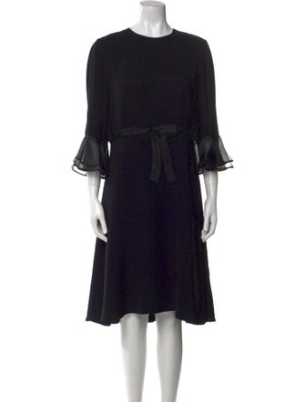 Valentino Crew Neck Midi Length Dress