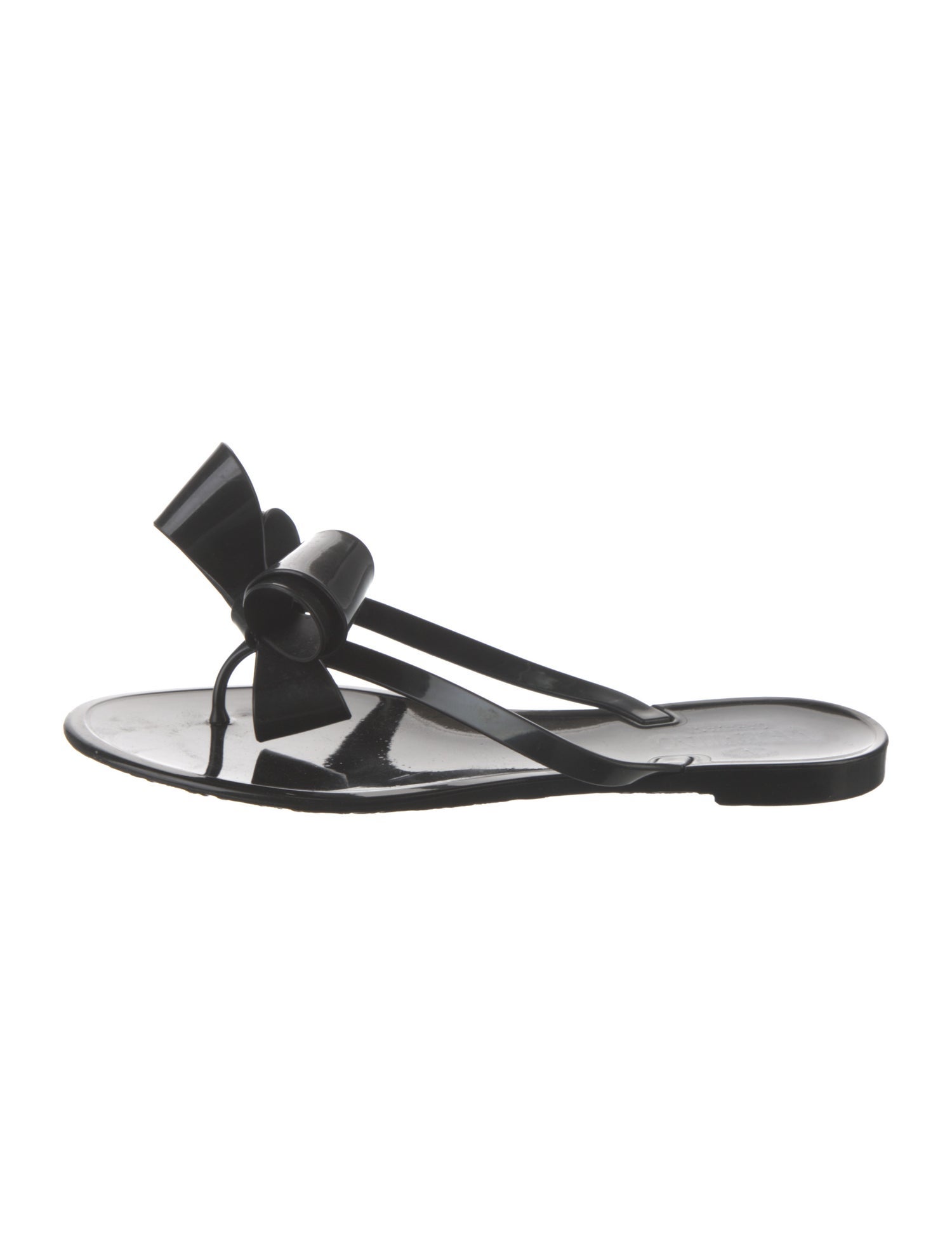 Valentino Rubber Bow Accents Slides