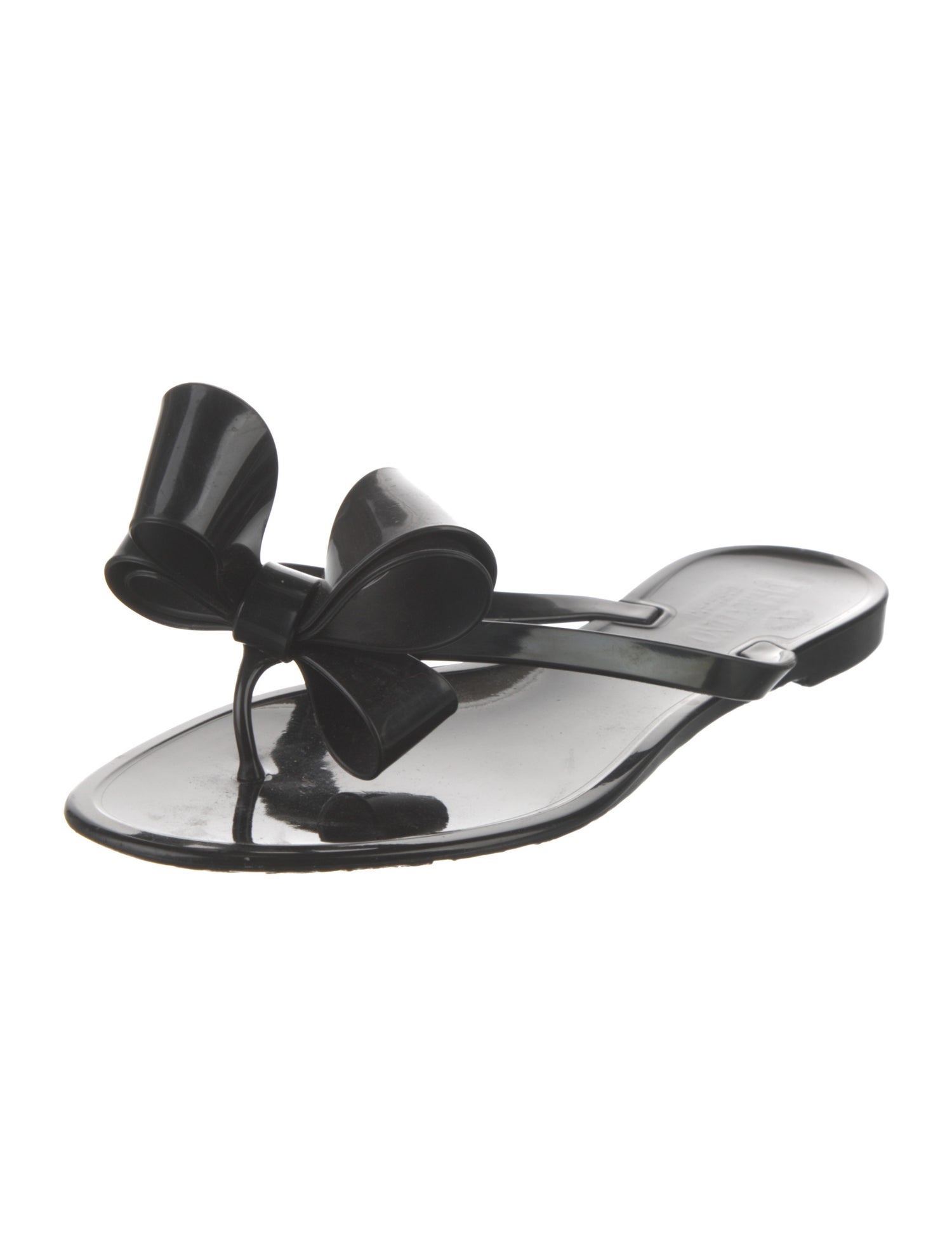Valentino Rubber Bow Accents Slides
