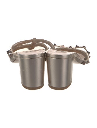 Valentino Rockstud Accents Leather Gladiator Sandals