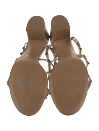 Valentino Rockstud Accents Leather Gladiator Sandals