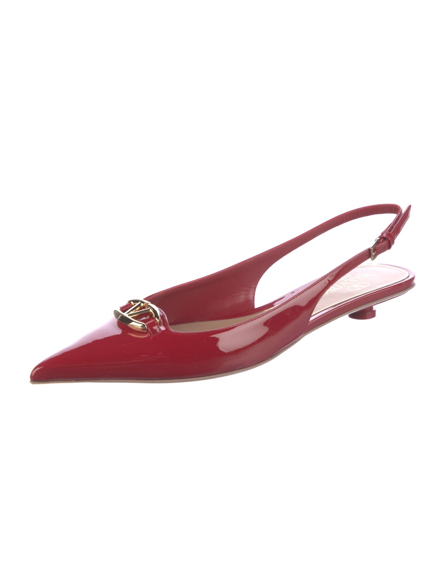 Valentino Patent Leather Slingback Flats
