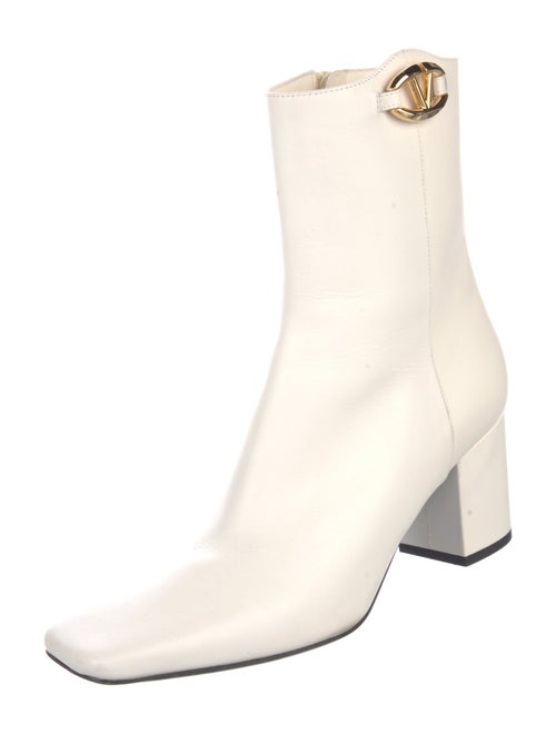 Valentino Rockstud Accents Leather Boots