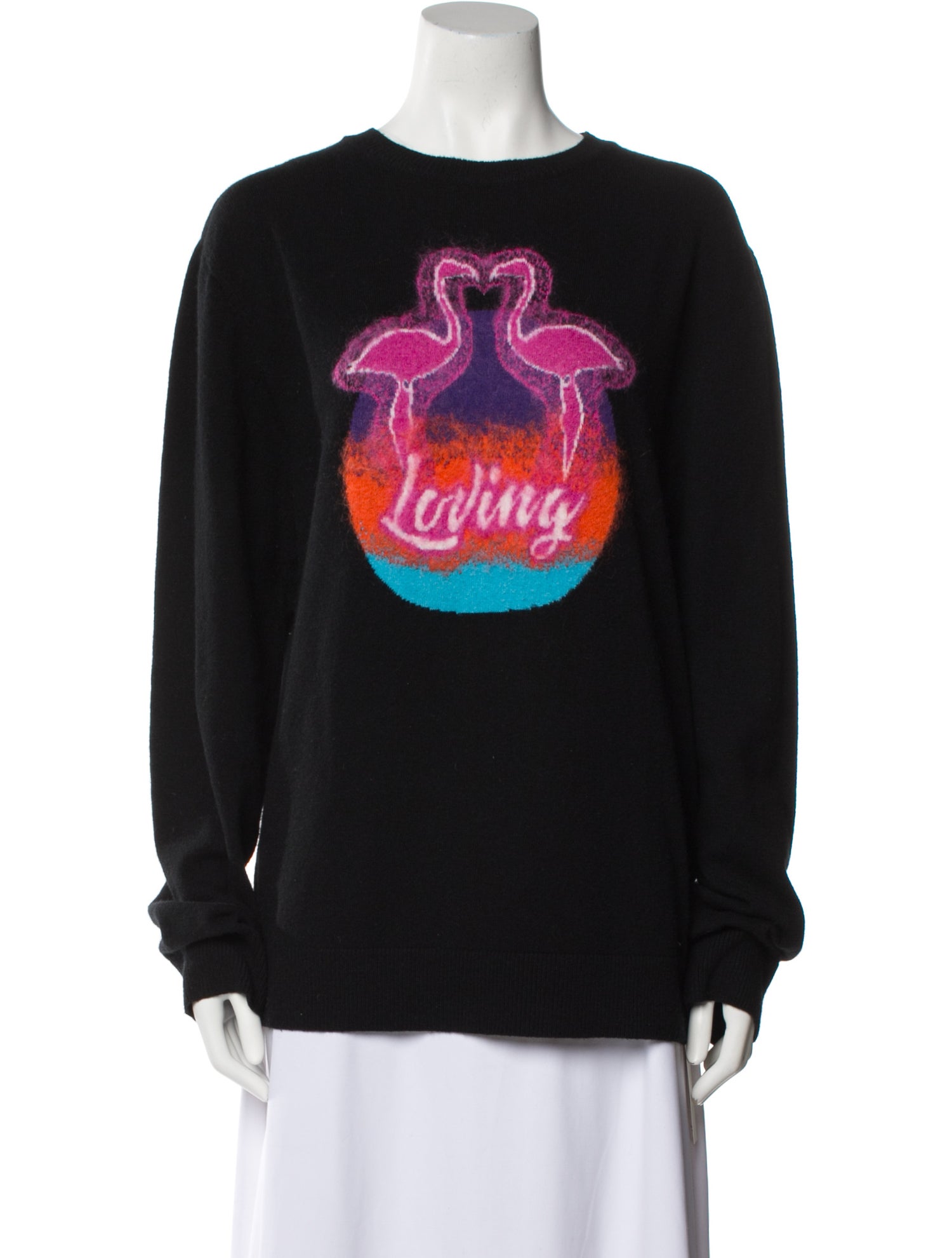 Valentino Virgin Wool Graphic Print Sweater