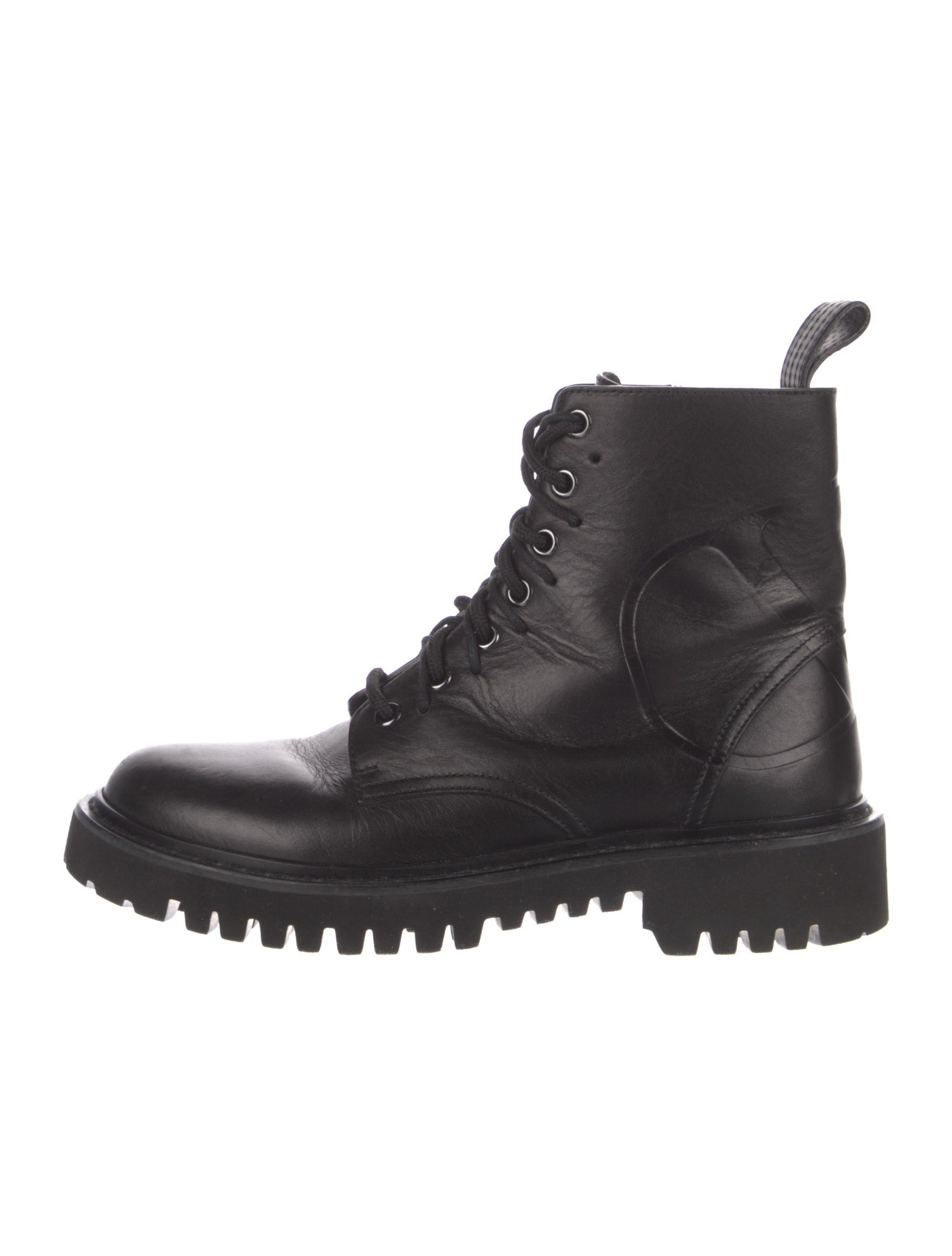 Valentino Leather Combat Boots