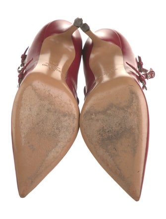 Valentino Leather Colorblock Pattern Pumps