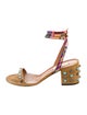 Valentino Rockstud Accents Suede Slingback Sandals