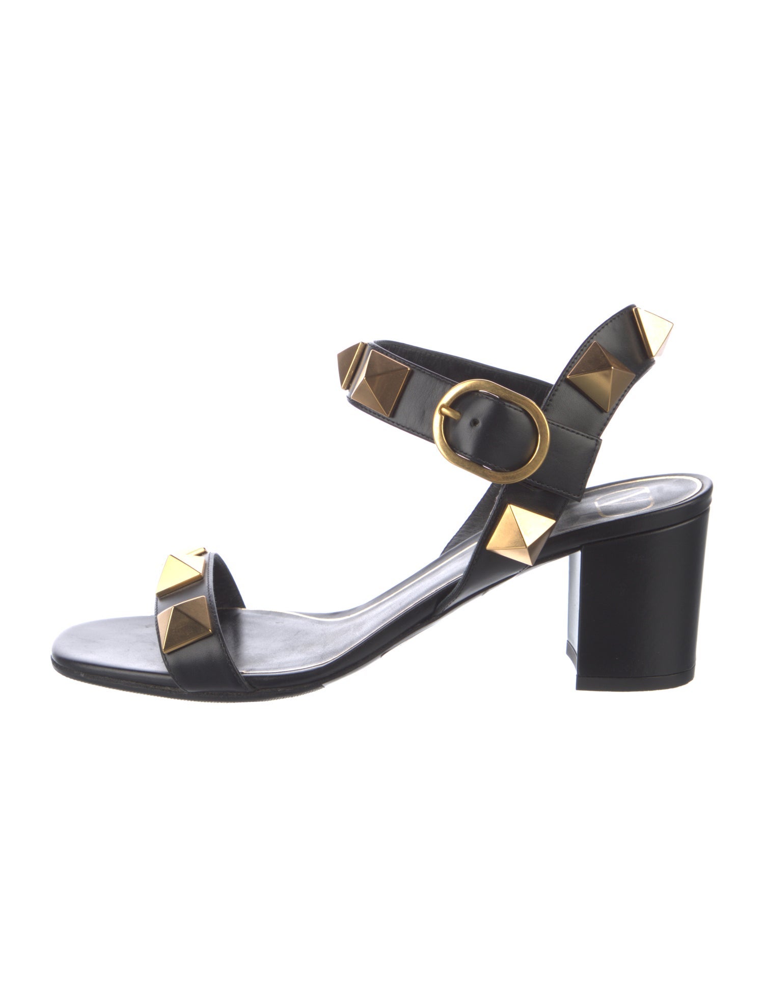 Valentino Rockstud Accents Leather Sandals