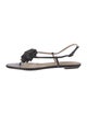 Valentino Leather T-Strap Sandals